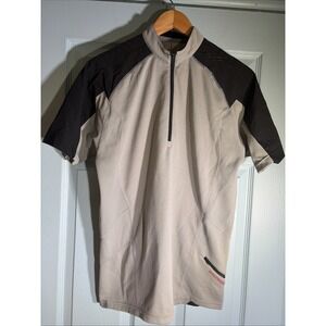 Bontrager Cycling Jersey Shirt Mens Size Medium Black Gray Quarter Zip